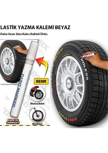 Oto Lastik Yazma Kalemi Beyaz Renk Daha Kalıcı