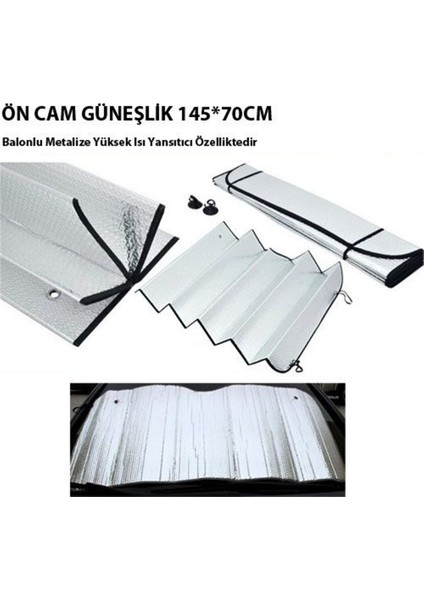 Ön Cam Güneşlik Minibüs Metalize Balonlu