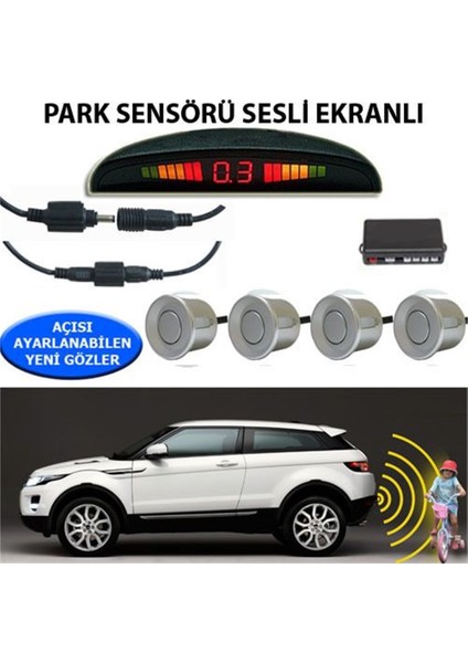 Park Sensörü Ekranlı Ses İkazlı Gri Sensör