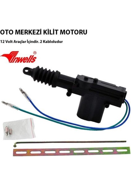 İnwells Merkezi Kilit Motoru Tek Motor 2 Kablo 12 Volt ( Arka - Bagaj )