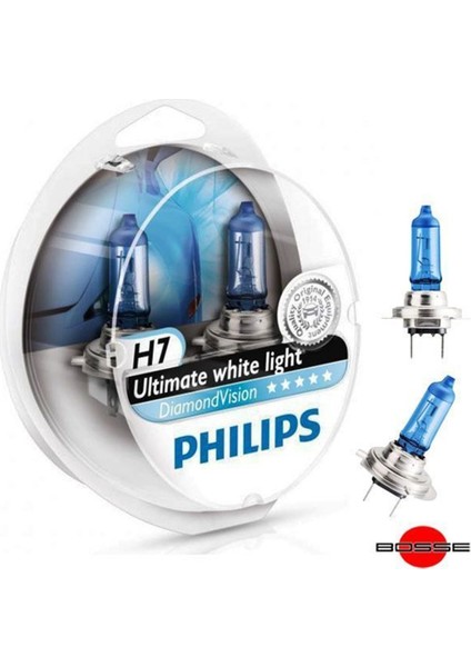 Philips H7 Diamond Vision Ampül 12V 55W 5000K 12972Dvs2