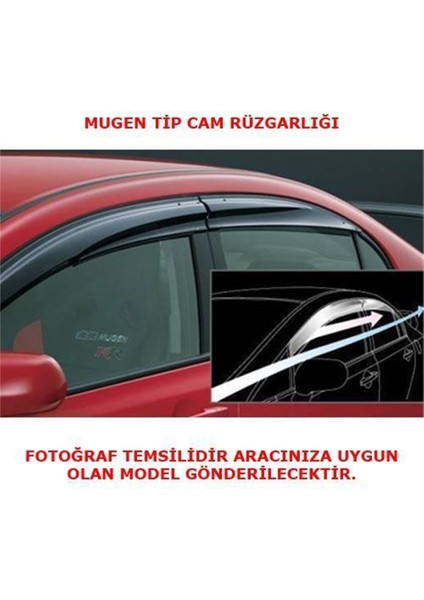 Sunplex Honda Civic 2001 - 2006 Ön Arka Cam Rüzgarlığı Mugen Tip