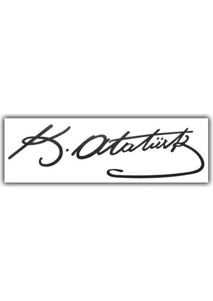 Ozy Kemal Atatürk İmzası Araba Oto Sticker ( 5,5Cm * 20Cm )