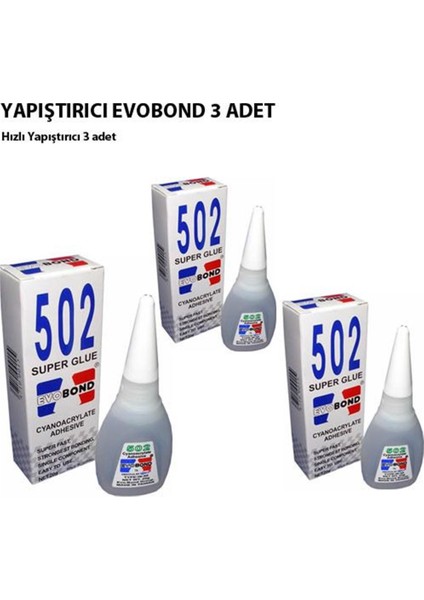 Hızlı Yapıştırıcı Evobond 502 3 Lü