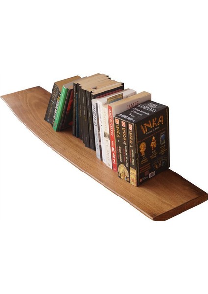 Doğal Kütük Kenarlı Duvar Rafı - 100 cm
