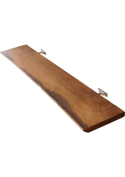Doğal Kütük Kenarlı Duvar Rafı - 100 cm