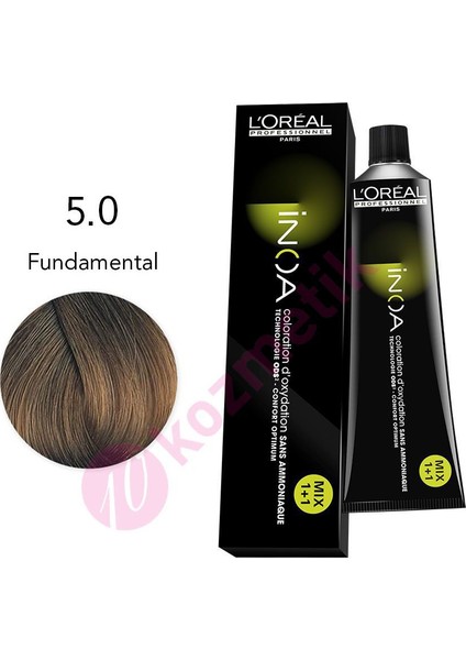 L'Oréal Professionnel İnoa Amonyaksız Saç Boyası No: 5.0 Fundamental 60Ml.