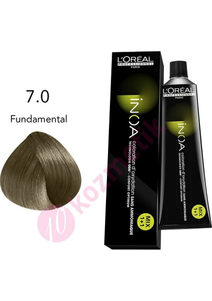 L'Oréal Professionnel İnoa Amonyaksız Saç Boyası No: 7.0 Fundamental 60Ml.