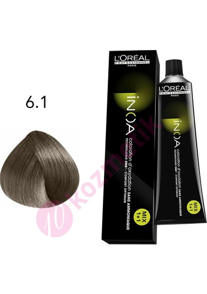 L'Oréal Professionnel İnoa Amonyaksız Saç Boyası No: 6.1 60Ml.