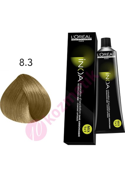 İnoa Amonyaksız Saç Boyası No: 8.3 60Ml.