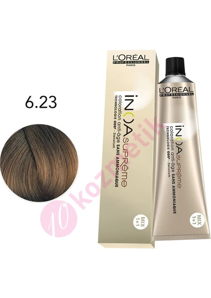 L'Oréal Professionnel İnoa Supreme 6.23 Koyu Kumral İrize Dore Amonyaksız Saç Boyası 60Ml