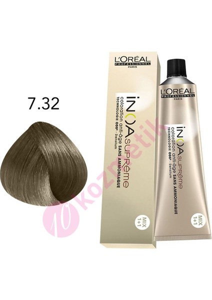 İnoa Supreme 7.32 Kumral Dore İrize Amonyaksız Saç Boyası 60Ml