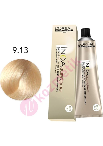 L'Oréal Professionnel İnoa Supreme 9.13 Sarı Küllü Dore Amonyaksız Saç Boyası 60Ml