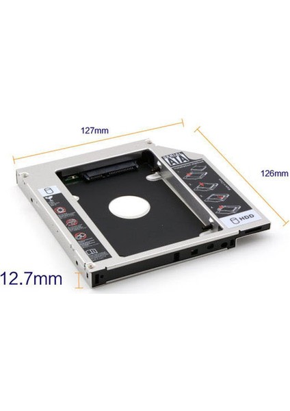 AL-4717 12.7mm Sata Hdd Harddisk Caddy Kızak Kutu Laptop Ssd Notebook İkinci Hdd Takma