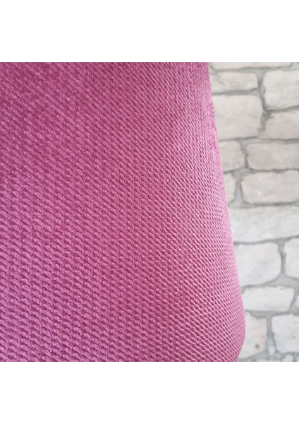 Düz 3 Ayaklı Lambader Fuşya Şapka Ceviz Ayak K183