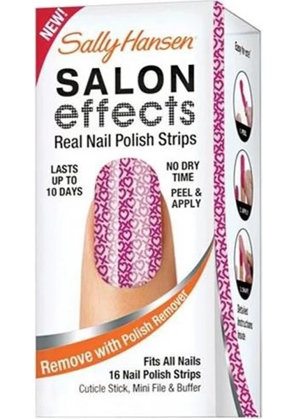 Sally Hansen Salon Effects- Gerçek Ojeden Yapılan Desenli Oje Bandı Cross My Heart