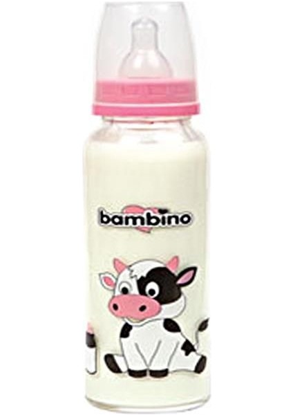 Bambiş Cam Biberon-Pembe 125Ml