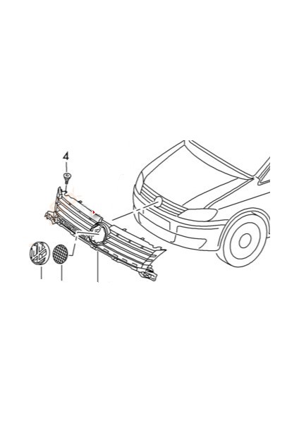 Volkswagen Caddy 2010-2015 Panjur