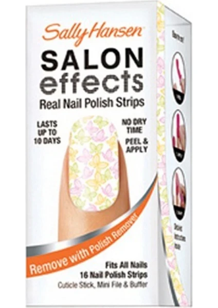 Sally Hansen Salon Effects Gerçek Ojeden Yapılan Desenli Oje Bandı All A Flutter