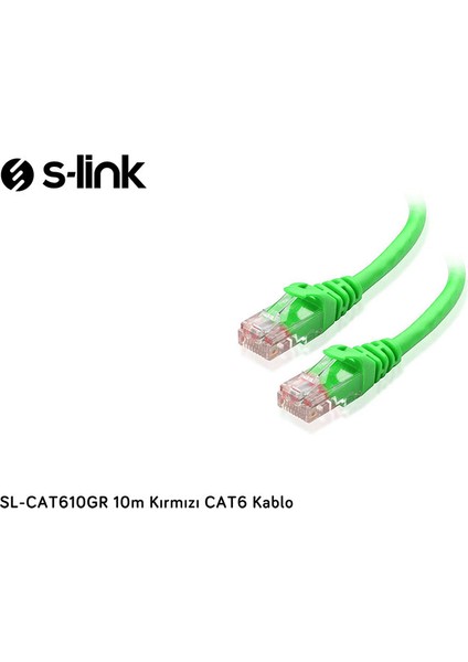 SL-CAT610GR 10m Yeşil CAT6 Kablo