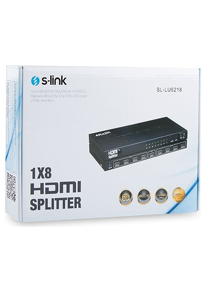 SL-LU6218 8 Port 4K*2K HDMI Splitter