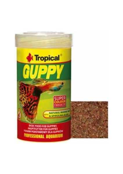 Guppy Lepistes İçin Pul Yem 100Ml