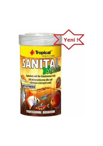 Sanital Ketepang Katkılı Akvaryum Tuzu 100 Ml 120 Gr