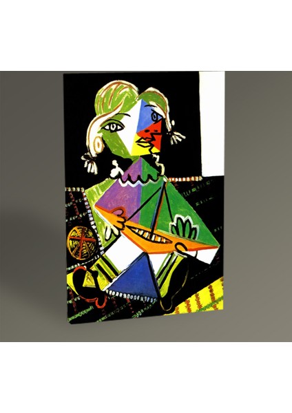 Pablo Picasso Oyuncak Kayikla Oynayan Kiz 30 x 20
