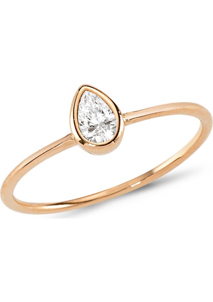 Altınsepeti Altın Beyaz Damla Taşlı Rose Yüzük As224Yzr8