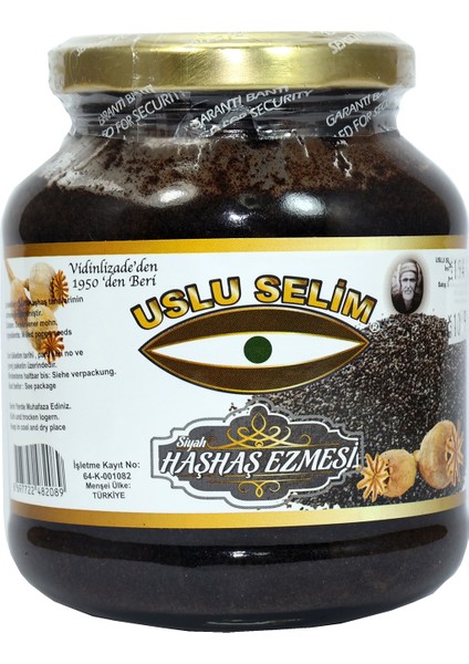 Haşhaş Ezmesi Siyah 350 Gr.Cam Kavanoz Uşak Yöresi