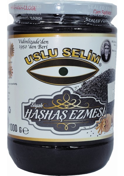 Haşhaş Ezmesi Siyah 800 Gr.Cam Kavanoz Uşak Yöresi
