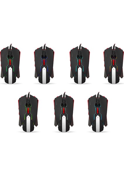 Smx-R8 Usb Siyah 6D 7 Farklı Led Adınlatma Makrolu Oyuncu Mouse indirimleri