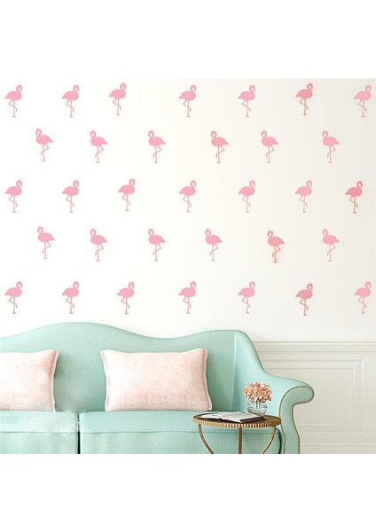 Flamingo Duvar Stickerı Dekorasyon Sticker Açık Pembe