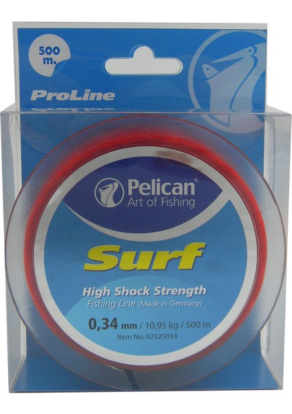 Pelıcan Surf Makara Misina 500 M 0,36 Mm 11,9 Kg