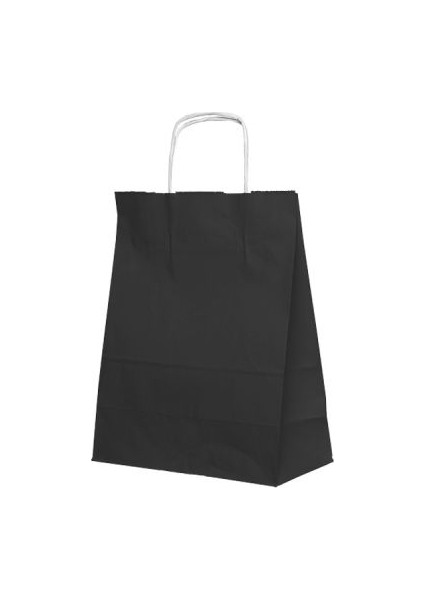 Kraft Çanta Siyah Büyük Boy 31x41cm 25li