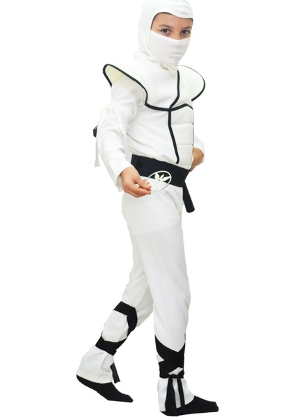 Gizli Ninja Çocuk Kostümü Beyaz Lüks 3 - 4 Yaş fiyatları