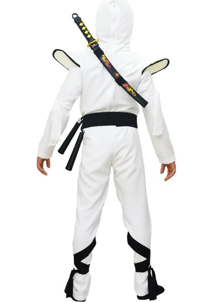 Gizli Ninja Çocuk Kostümü Beyaz Lüks 3 - 4 Yaş modelleri