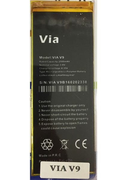 Casper Via V9 Cep Telefonu Batarya Pil