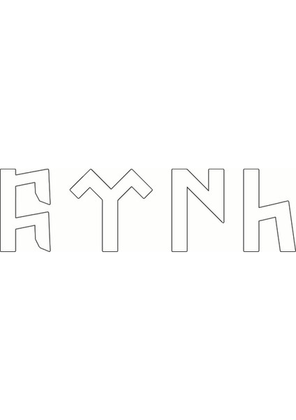 Göktürkçe Türk Yazısı Oto Sticker