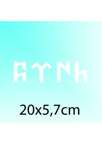 Göktürkçe Türk Yazısı Oto Sticker fiyatları