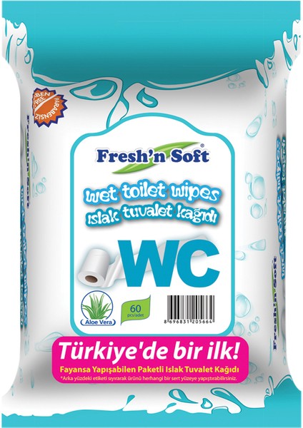 Fresh N Soft Islak Tuvalet Kağıdı 3'Lü Ekonomik Paket 180 Yaprak