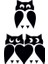 Modern Owls Duvar Sticker 2
