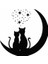 Cats Love Duvar Sticker 2