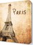 Paris Yazılı Eyfel Kulesi Tablosu 45x30 cm 1