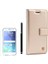 Samsung Galaxy J7 2015 Kılıf Kartvizitli Standlı Delüx Gold +Kalem+ Cam 1