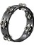 CTA2S-BK 8" Black Steel Jingle Wood Compact Tamburin (Siyah) 1