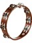 TA2AB Wood Nickelsilver Jingle 2-Rows Hand Tamburin (Antique Brown) 1