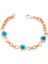 Üç Nazarlı Rose Gümüş Bileklik (Gb00287) 1