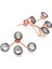 4 Taşlı Elmas Piercing Roz Gümüş Küpe (Gp00131) 1