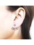 4 Taşlı Elmas Piercing Roz Gümüş Küpe (Gp00131) 2